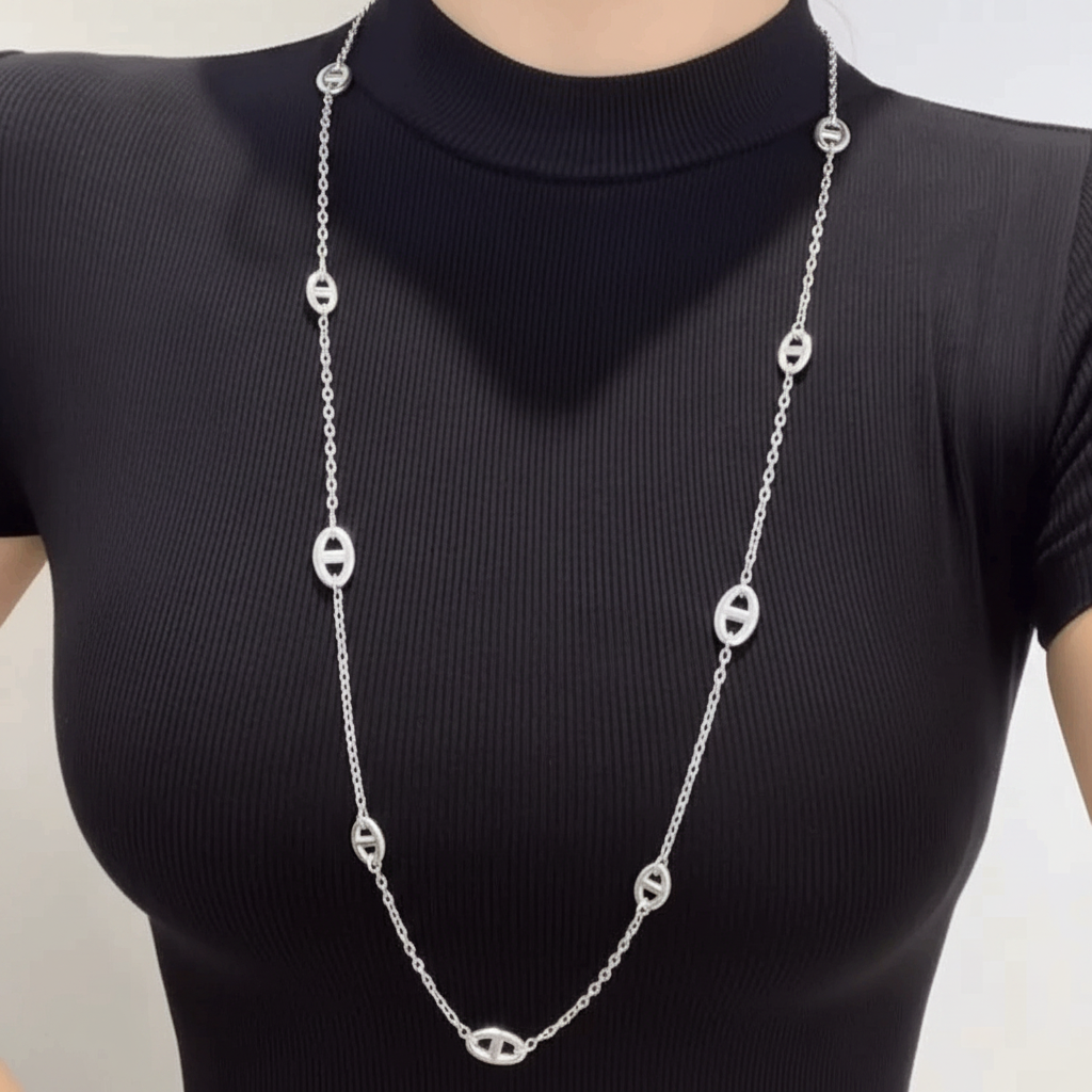 Gold Long Chain Necklace - 24 inch