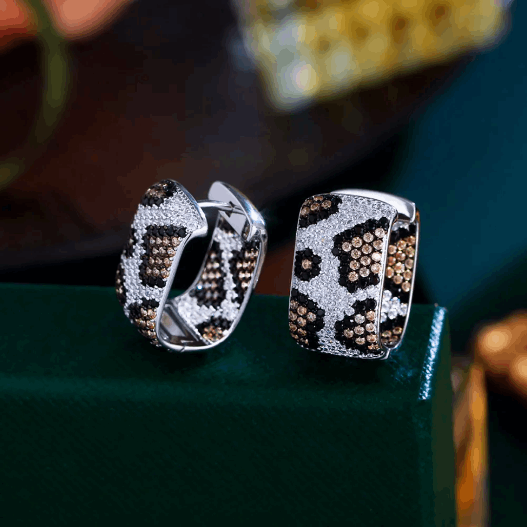 Leopard Huggies Earrings