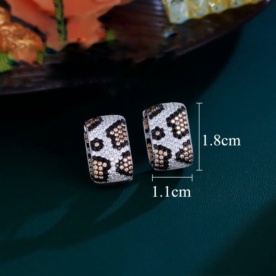 Leopard Huggies Earrings