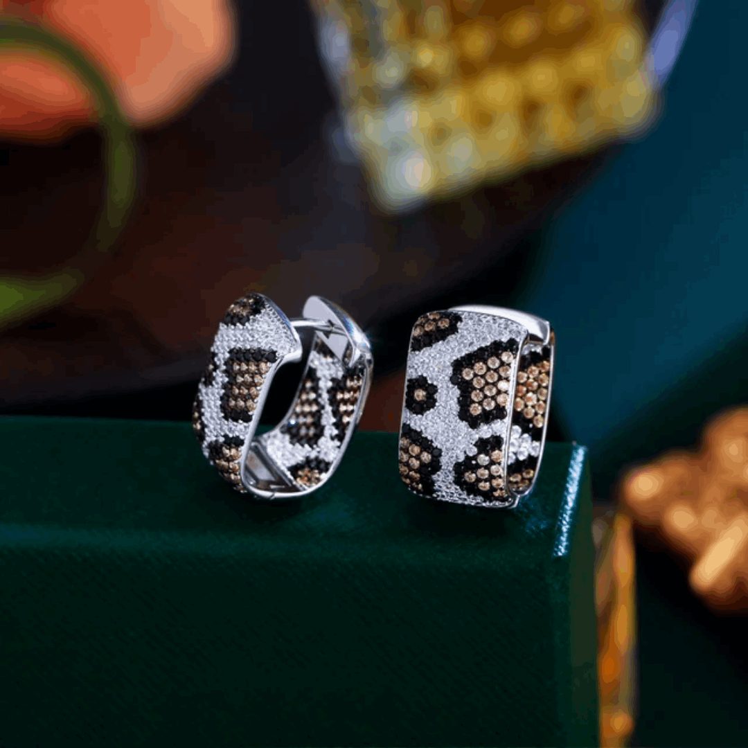 Leopard Huggies Earrings