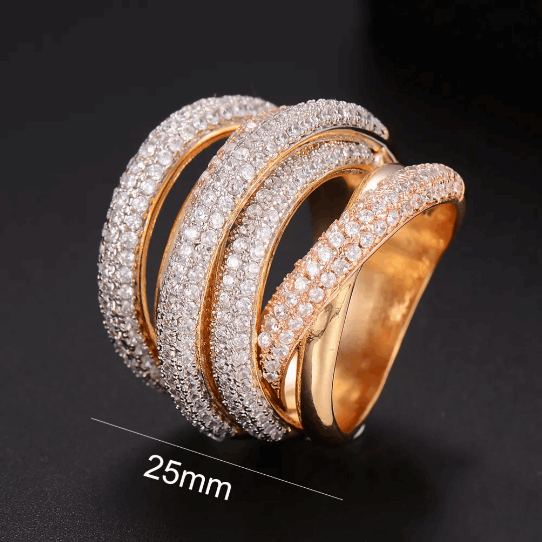 Swirl Ring Rose Silver Gold
