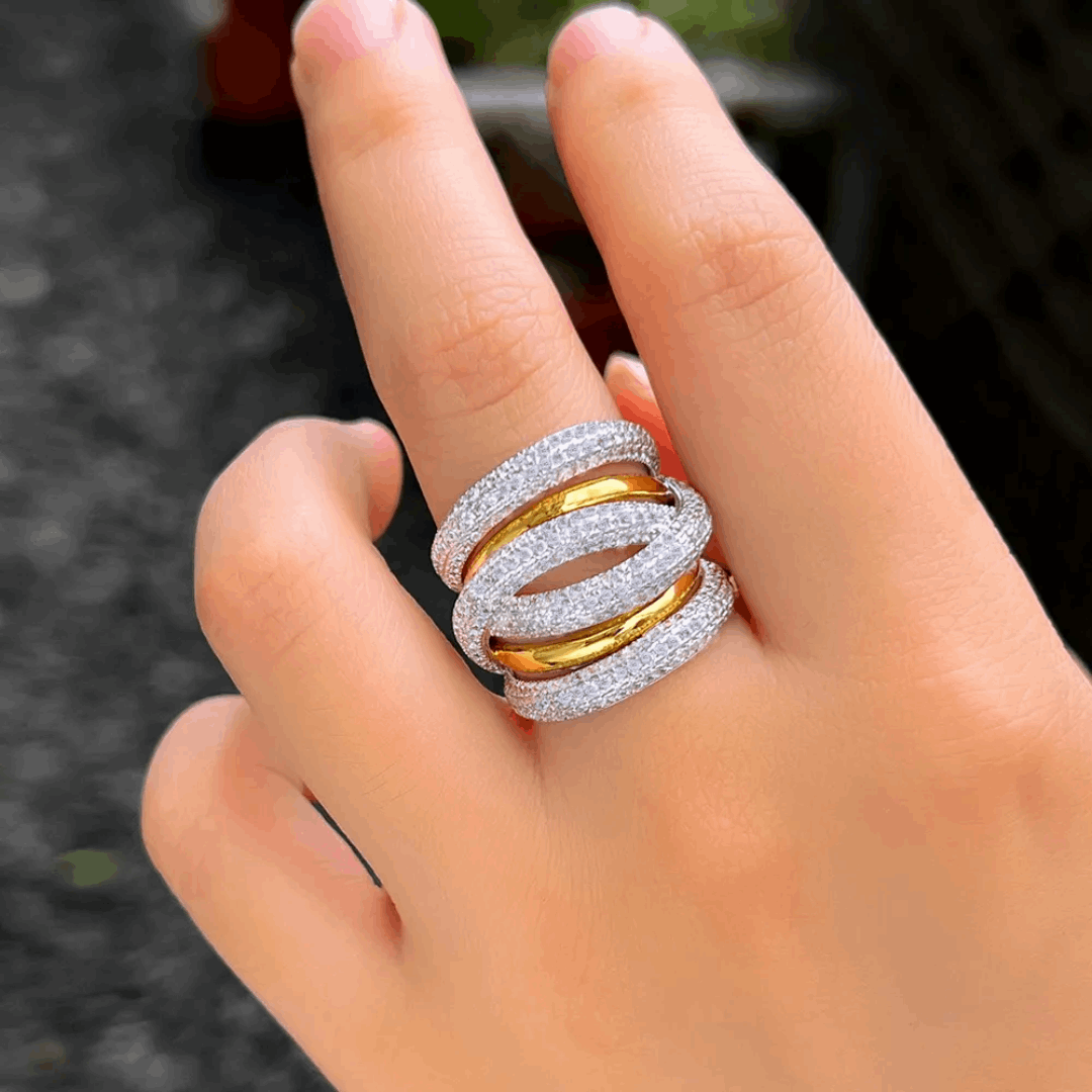 Swirl Ring Silver Gold