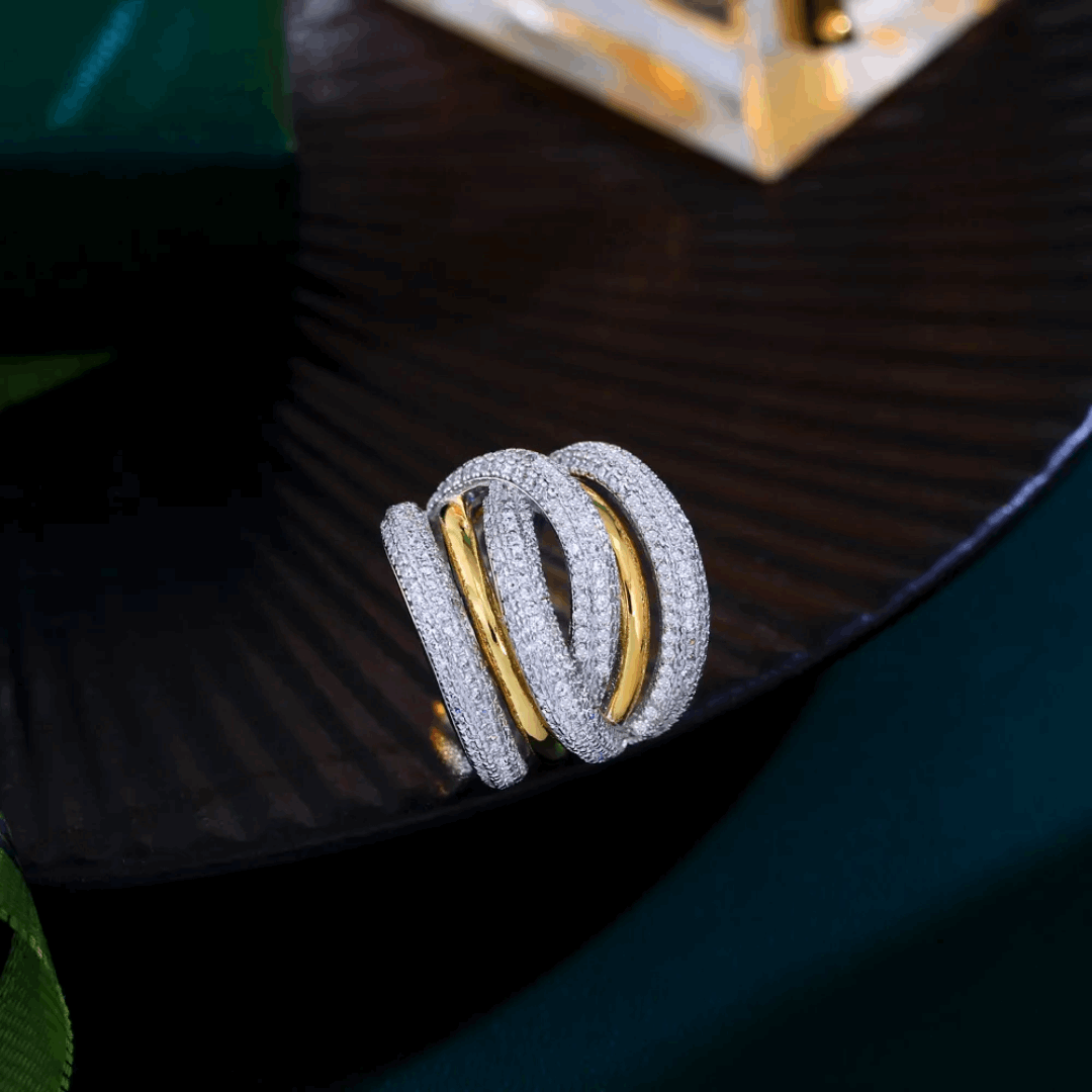 Swirl Ring Silver Gold