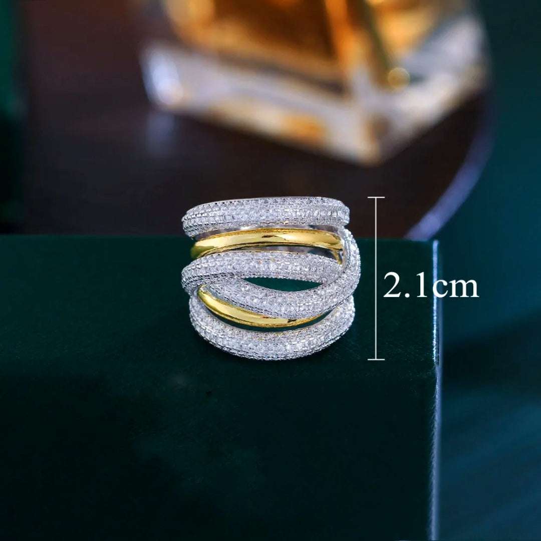 Swirl Ring Silver Gold