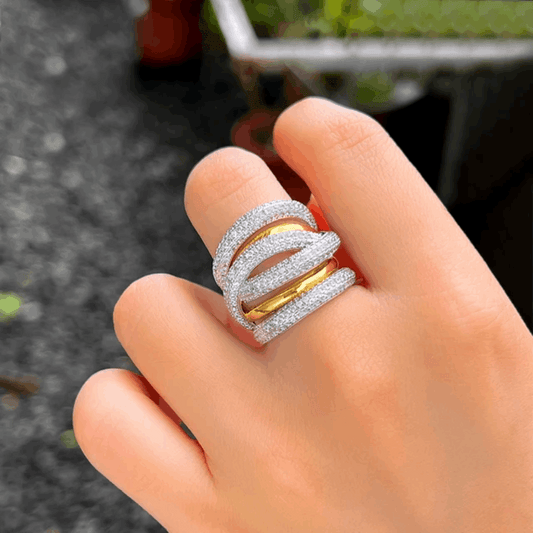 Swirl Ring Silver Gold