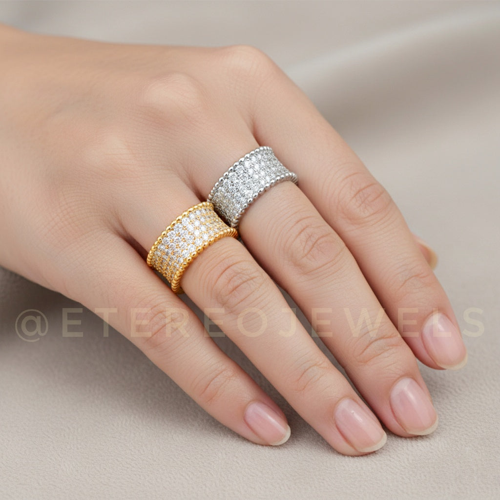 Clover Ring Etereo Pave