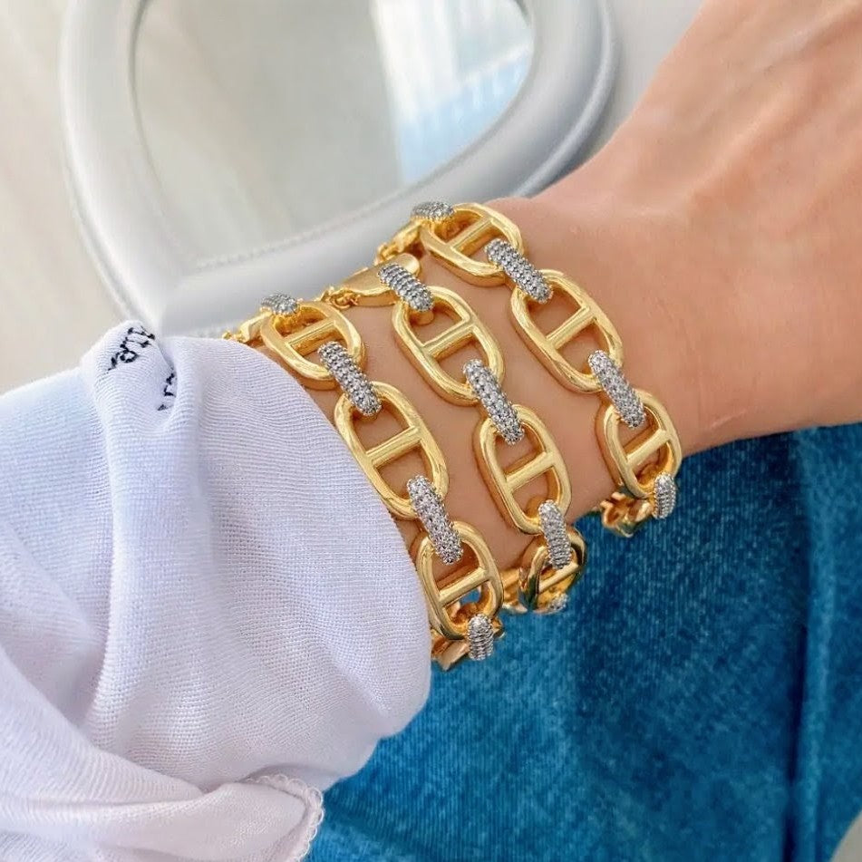 Two Tone Link Bracelet