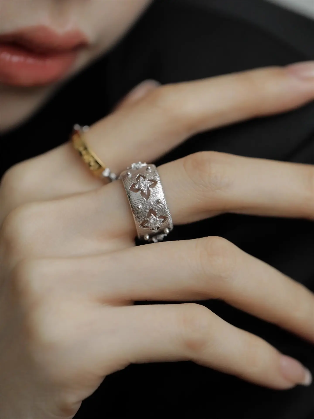 Textured Metal Rings - Adjustable