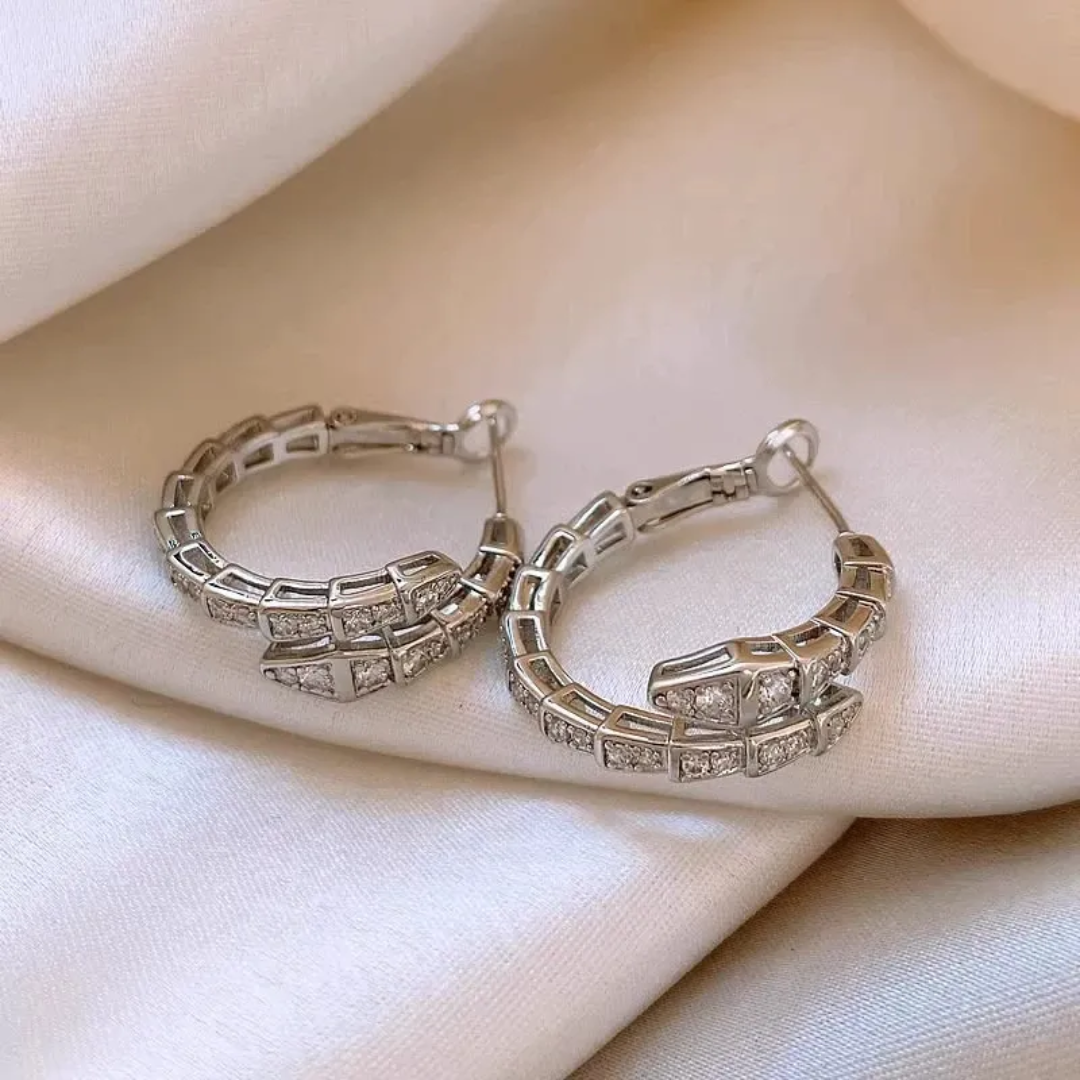Snake Hoop Earrings Etereo