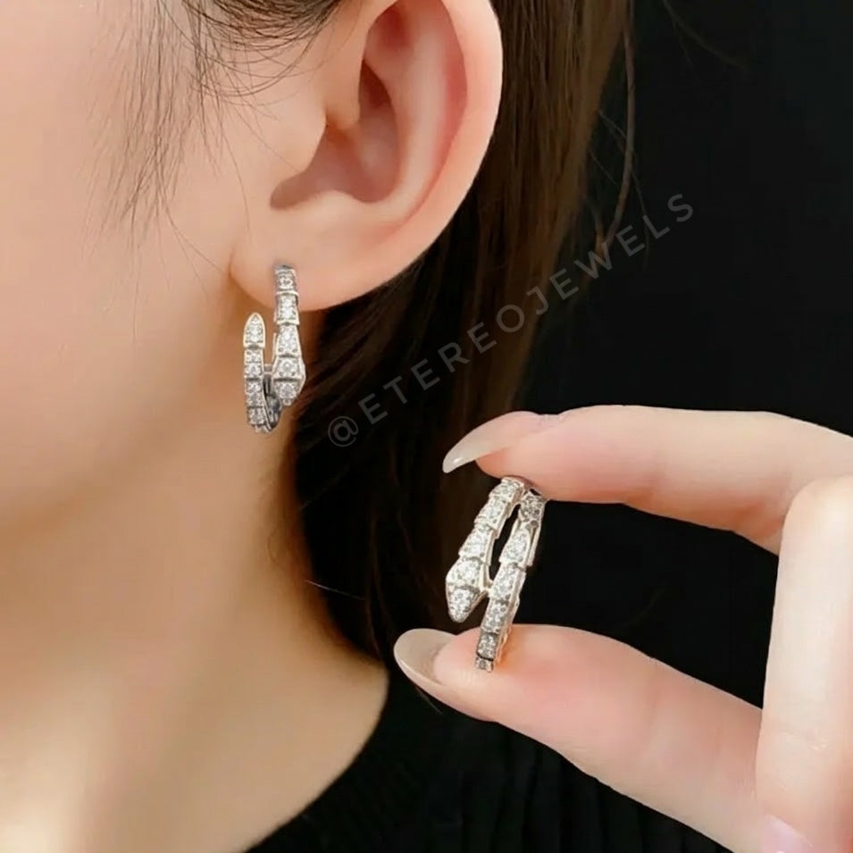 Snake Hoop Earrings Etereo