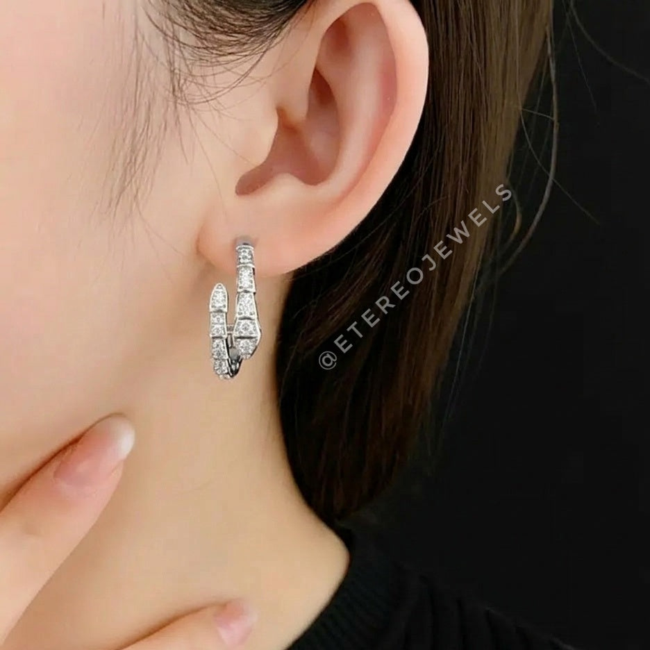 Snake Hoop Earrings Etereo