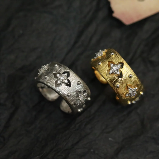 Textured Metal Rings - Adjustable