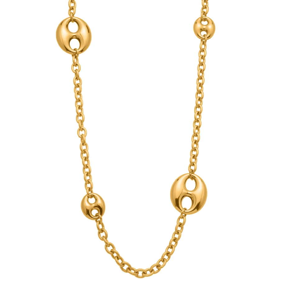 Gold Long Chain Necklace - 36 inch