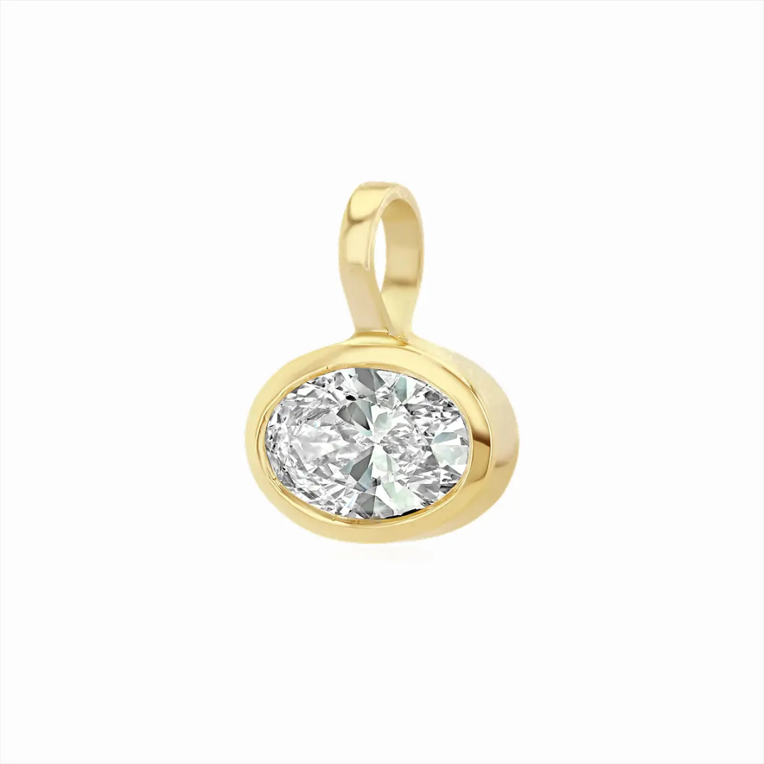 Solitaire Pendant Ball Chain Necklace