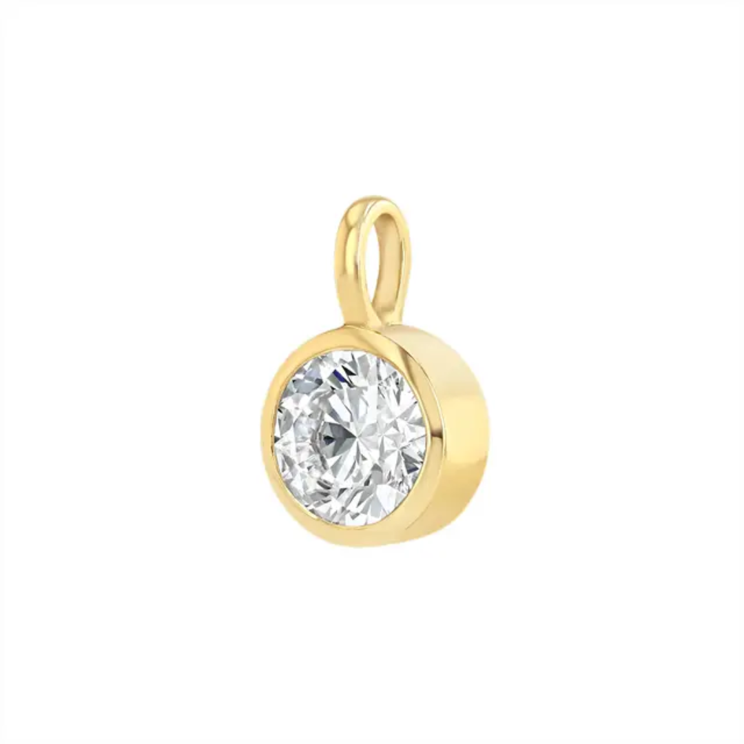 Solitaire Pendant Ball Chain Necklace