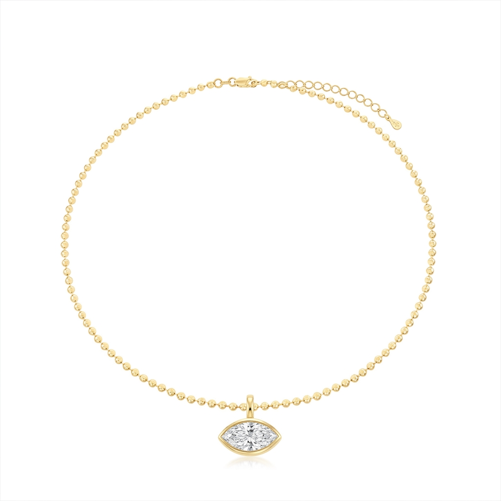 Solitaire Pendant Ball Chain Necklace