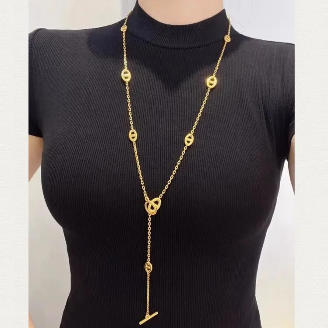 Gold Long Chain Necklace - 24 inch
