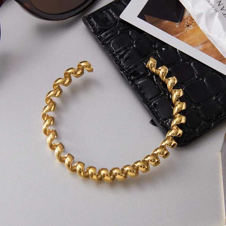 Spiral Cuff Bracelets Adjustable