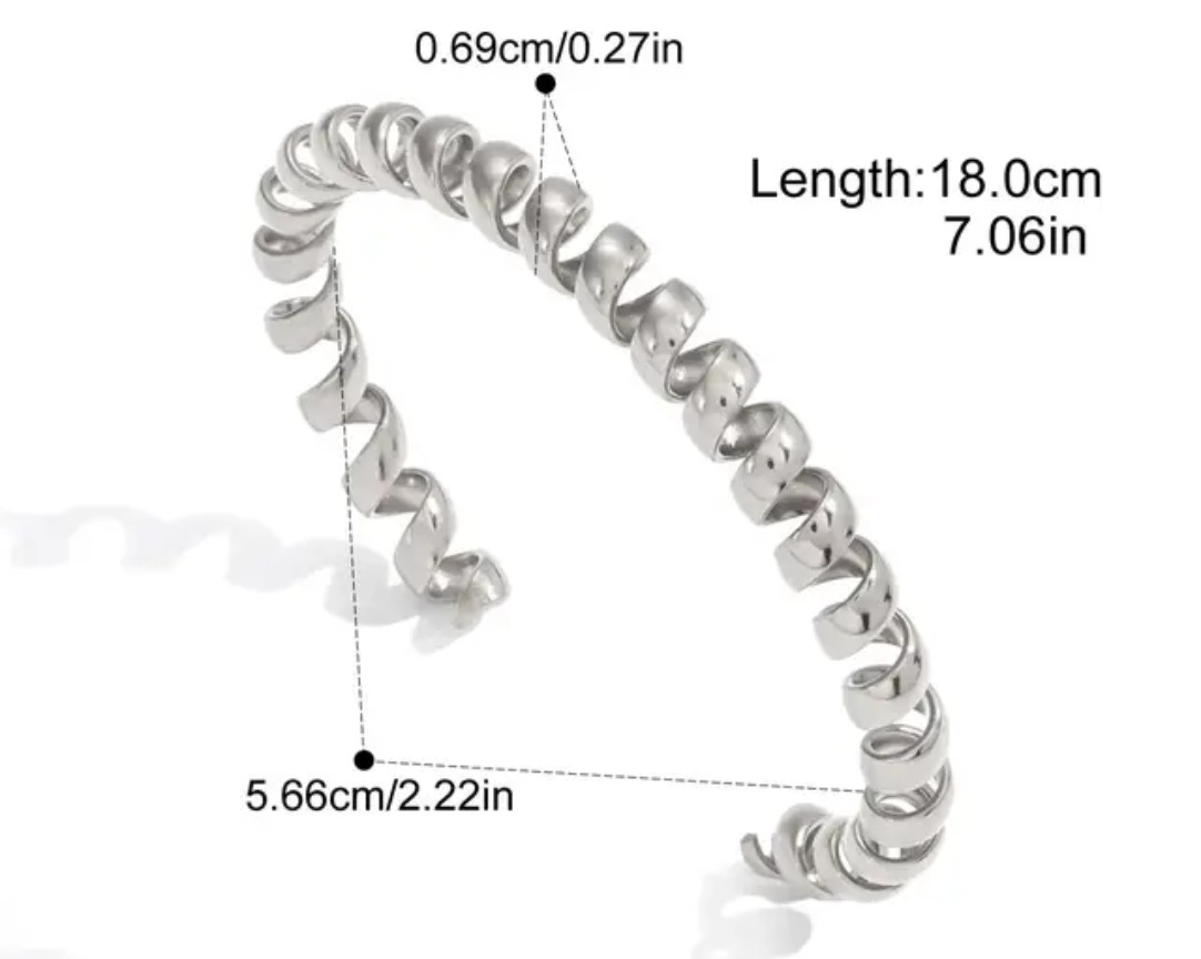 Spiral Cuff Bracelets Adjustable