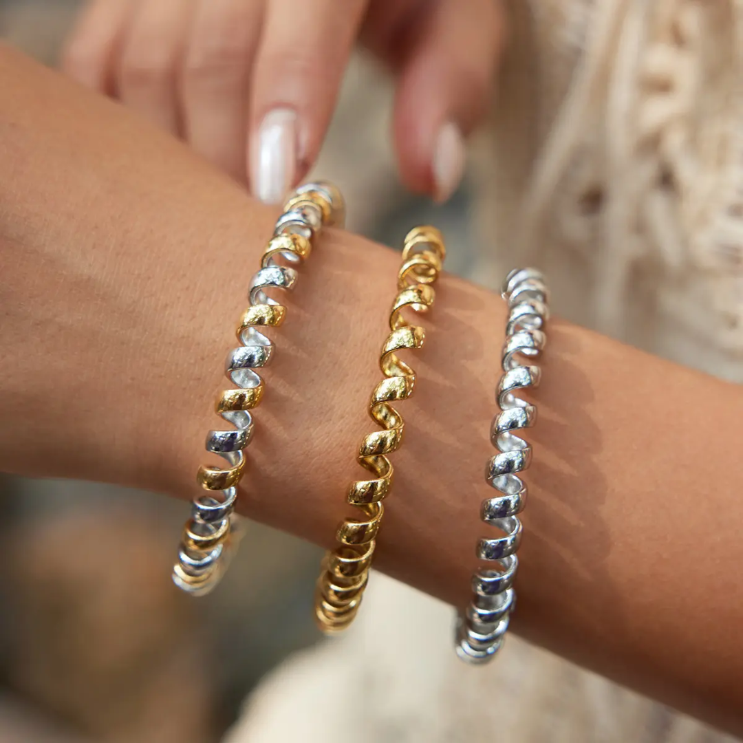 Spiral Cuff Bracelets Adjustable