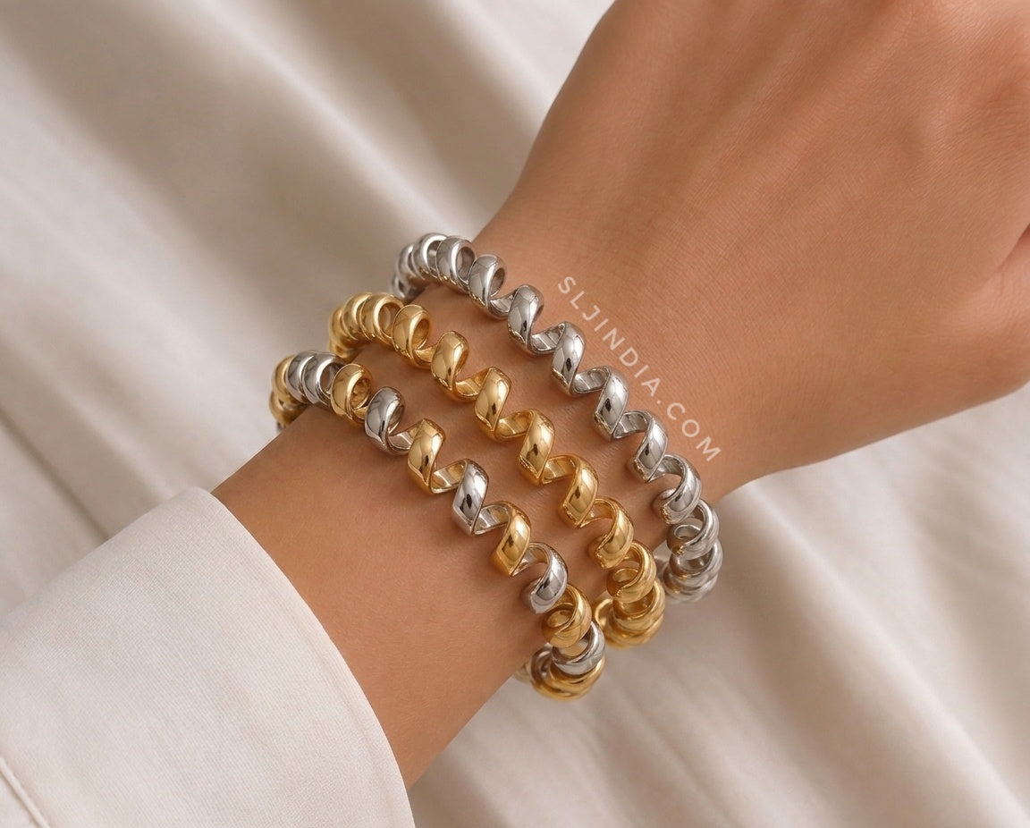 Spiral Cuff Bracelets Adjustable