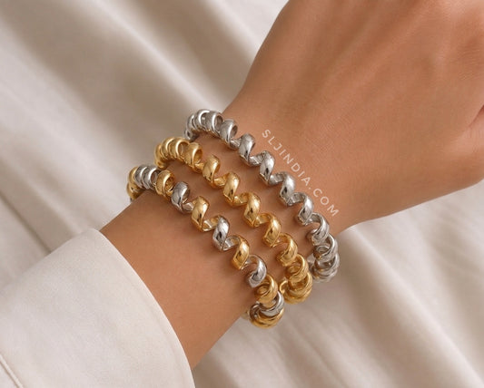 Spiral Cuff Bracelets Adjustable