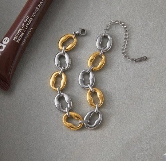 Two Tone Chain Link Bracelet