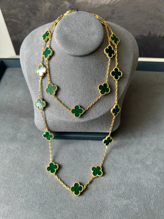 Clover Necklace Etereo Long Green