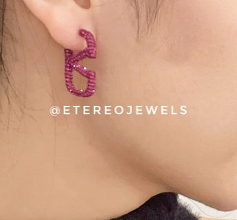 Etereo V Crystal Pink Earrings - Silver Lining Jewellery