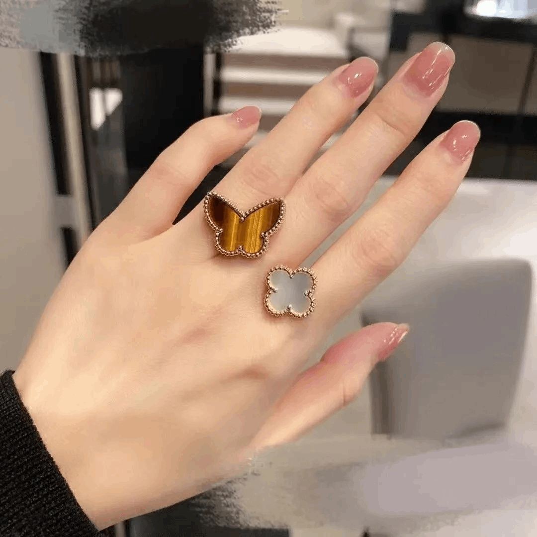 Butterfly Clover Ring Etereo Adjustable