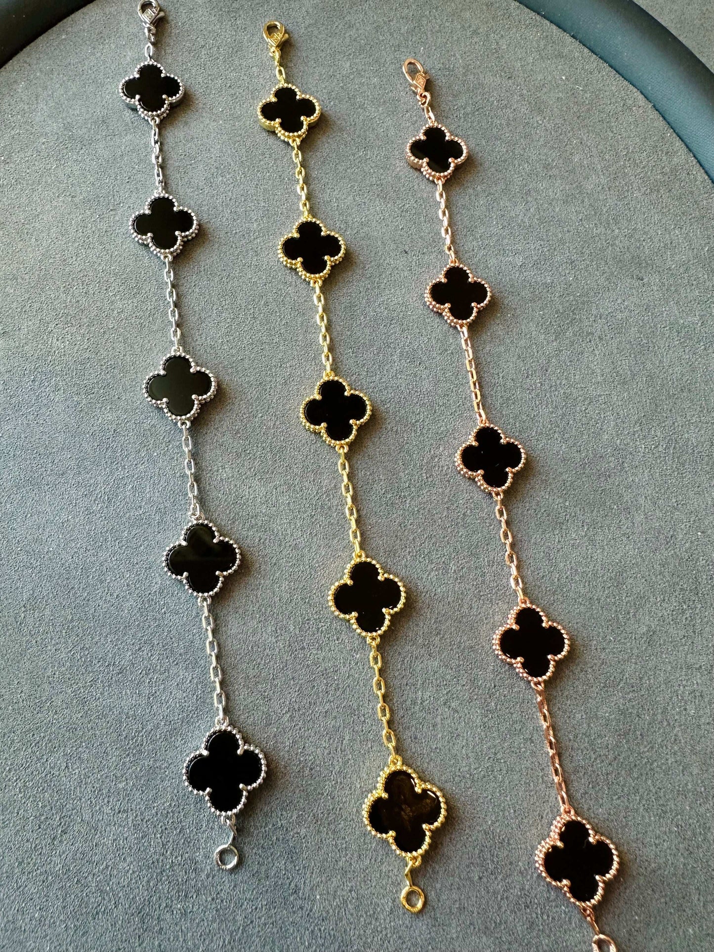 Clover Bracelet Etereo Black Silver