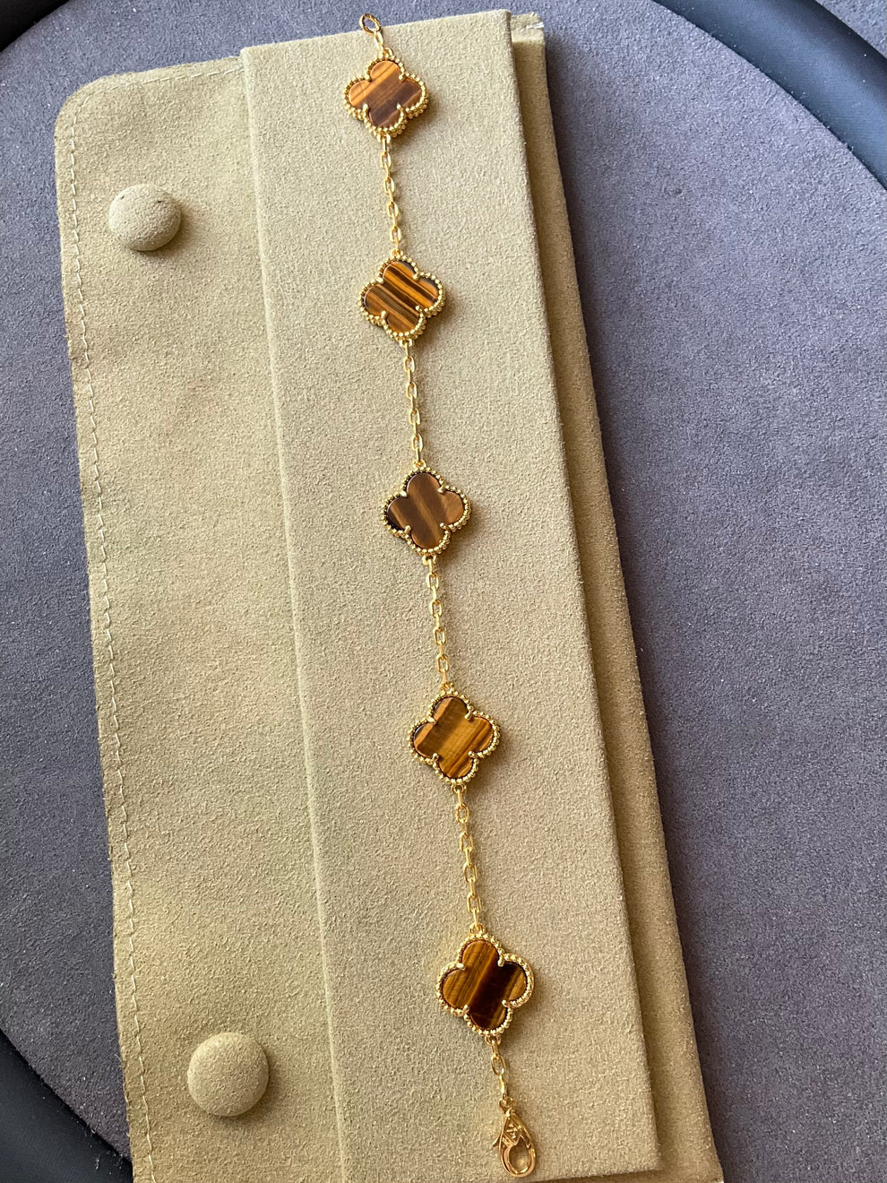 Clover Bracelet Etereo Tigers Eye - Unisex