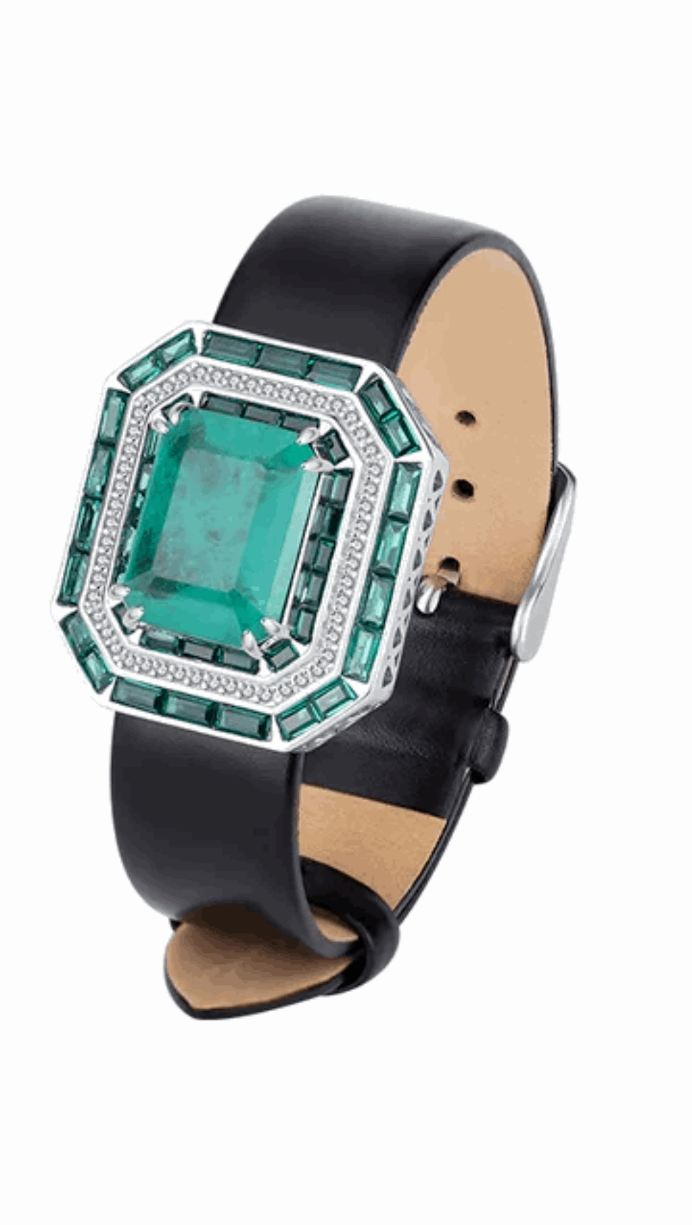 Emerald Leather Bracelet