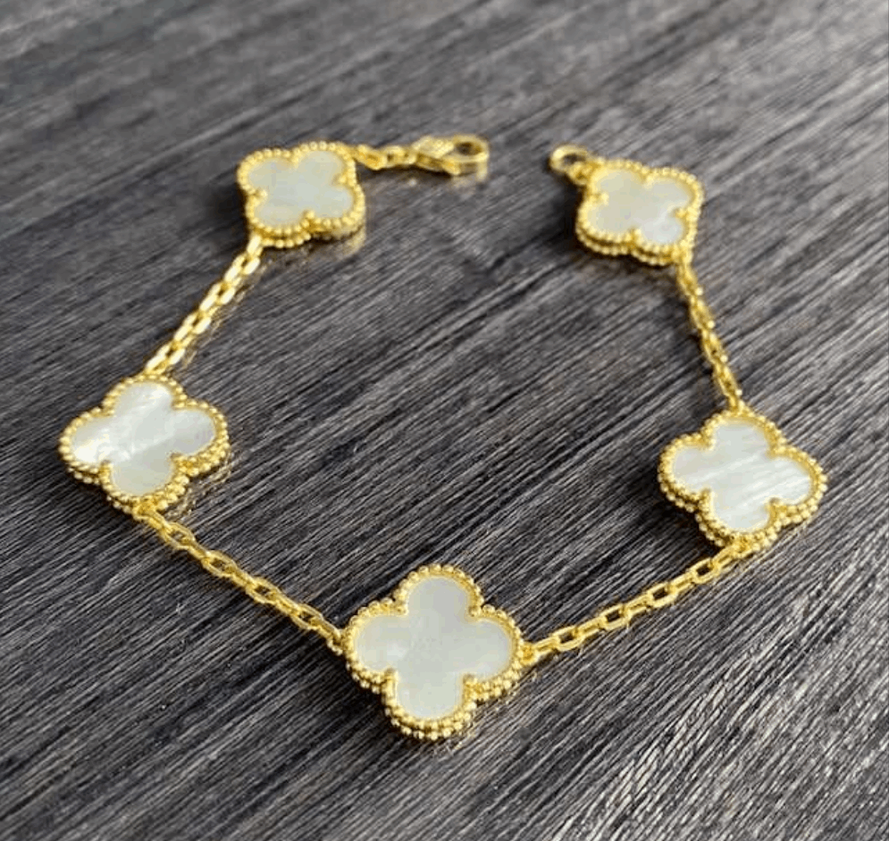 Clover Bracelet Etereo Gold White