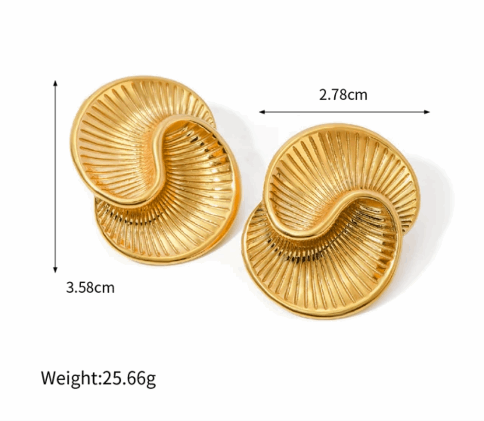 Swirl Gold Earrings