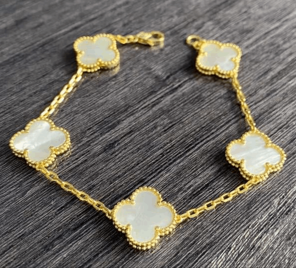 Clover Bracelet Etereo Gold White