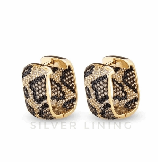 Leopard Huggies Earrings