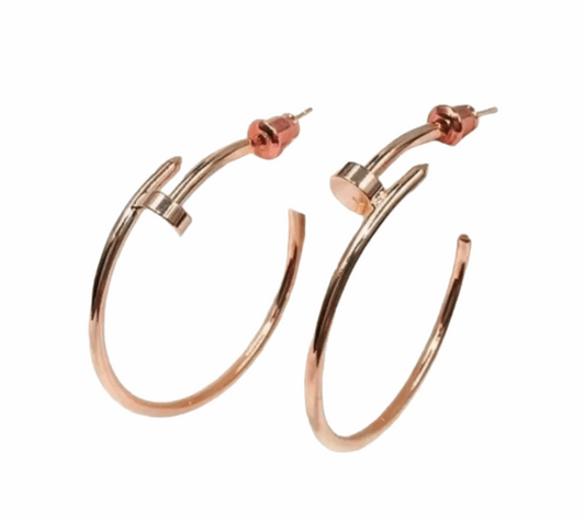 Nail Hoop Earrings Etereo