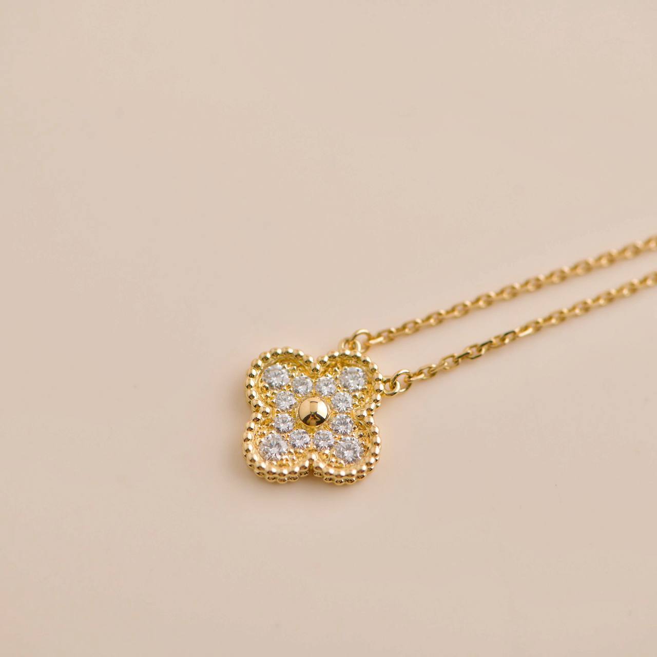 Clover Necklace Etereo with Cz