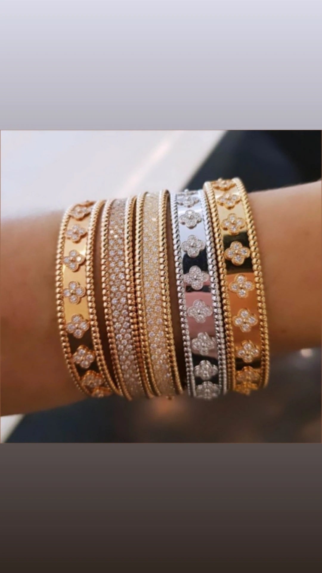 Clover Bracelet Etereo Bangle Pave