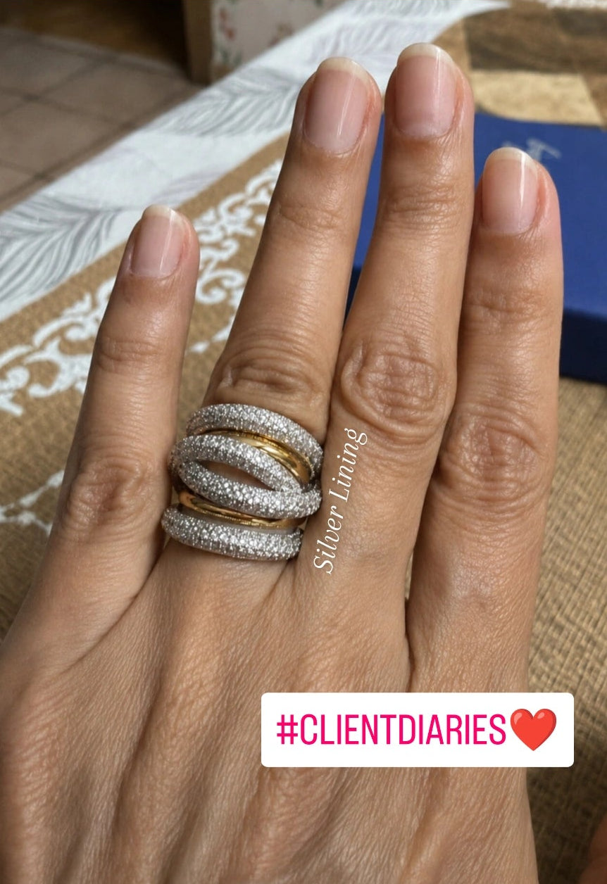 Swirl Ring Silver Gold