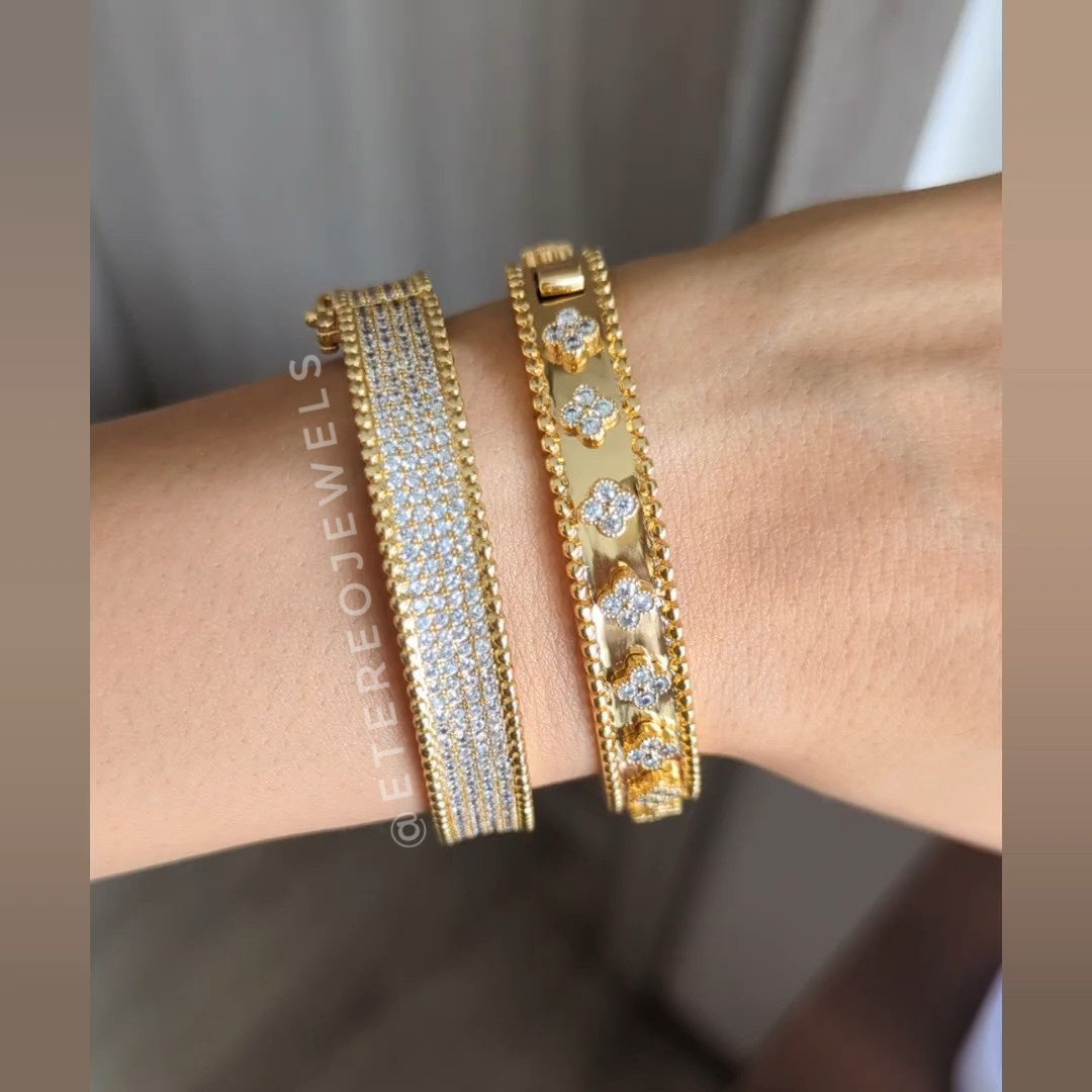 Clover Bracelet Etereo Bangle Pave