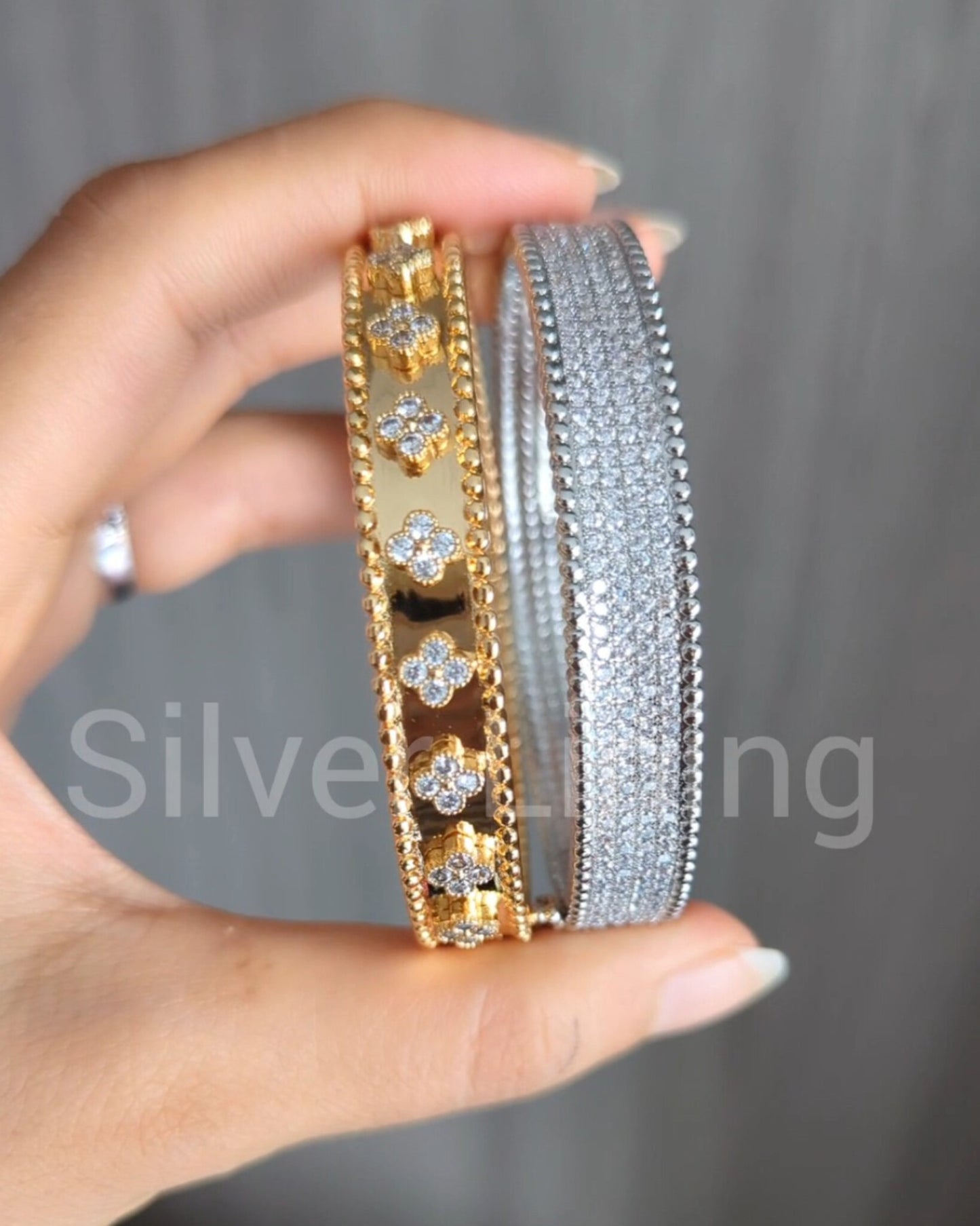 Clover Bracelet Etereo Bangle Pave