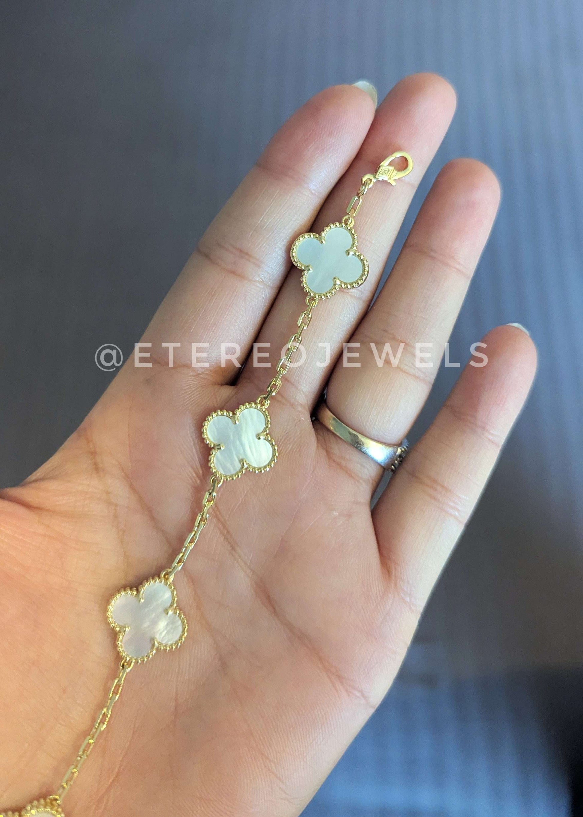 Clover Bracelet Etereo Gold White