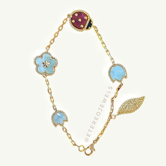 Clover Beetle Bracelet Etereo Rose Gold