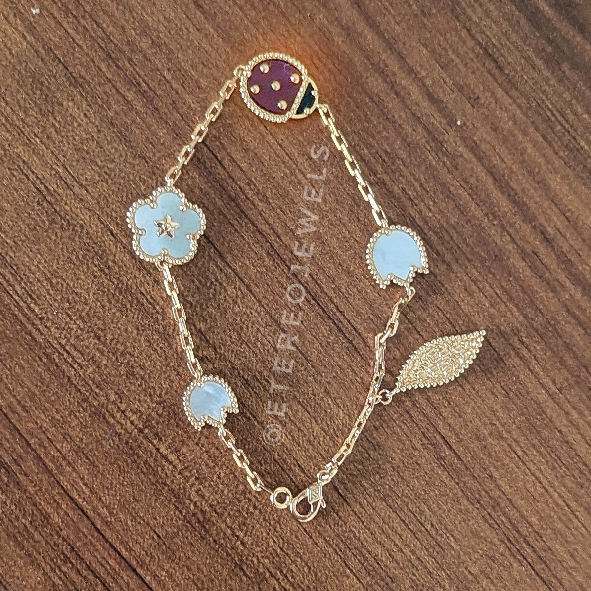 Clover Beetle Bracelet Etereo Rose Gold