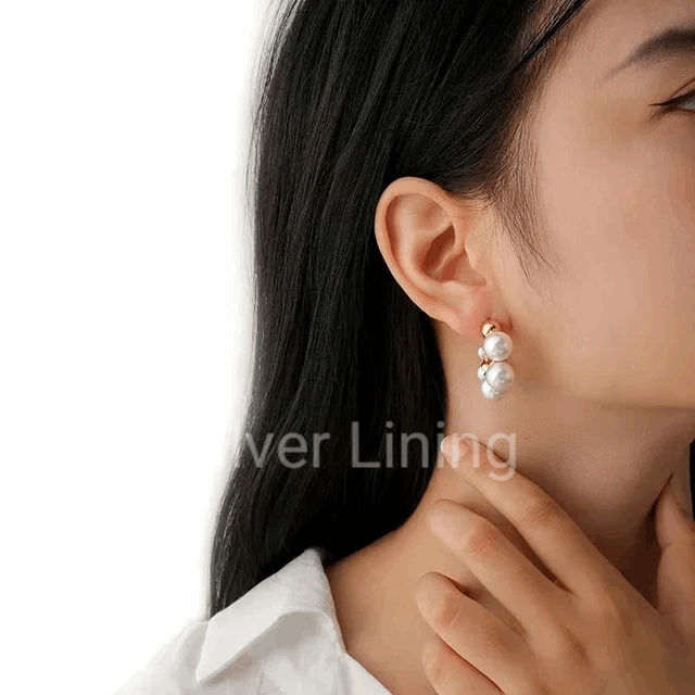 Pearl Hoop Earrings - Silver Lining Jewellery