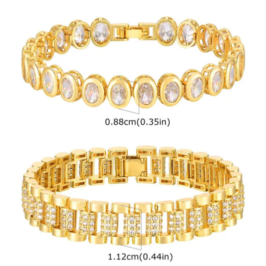 Gold Tennis Bracelets