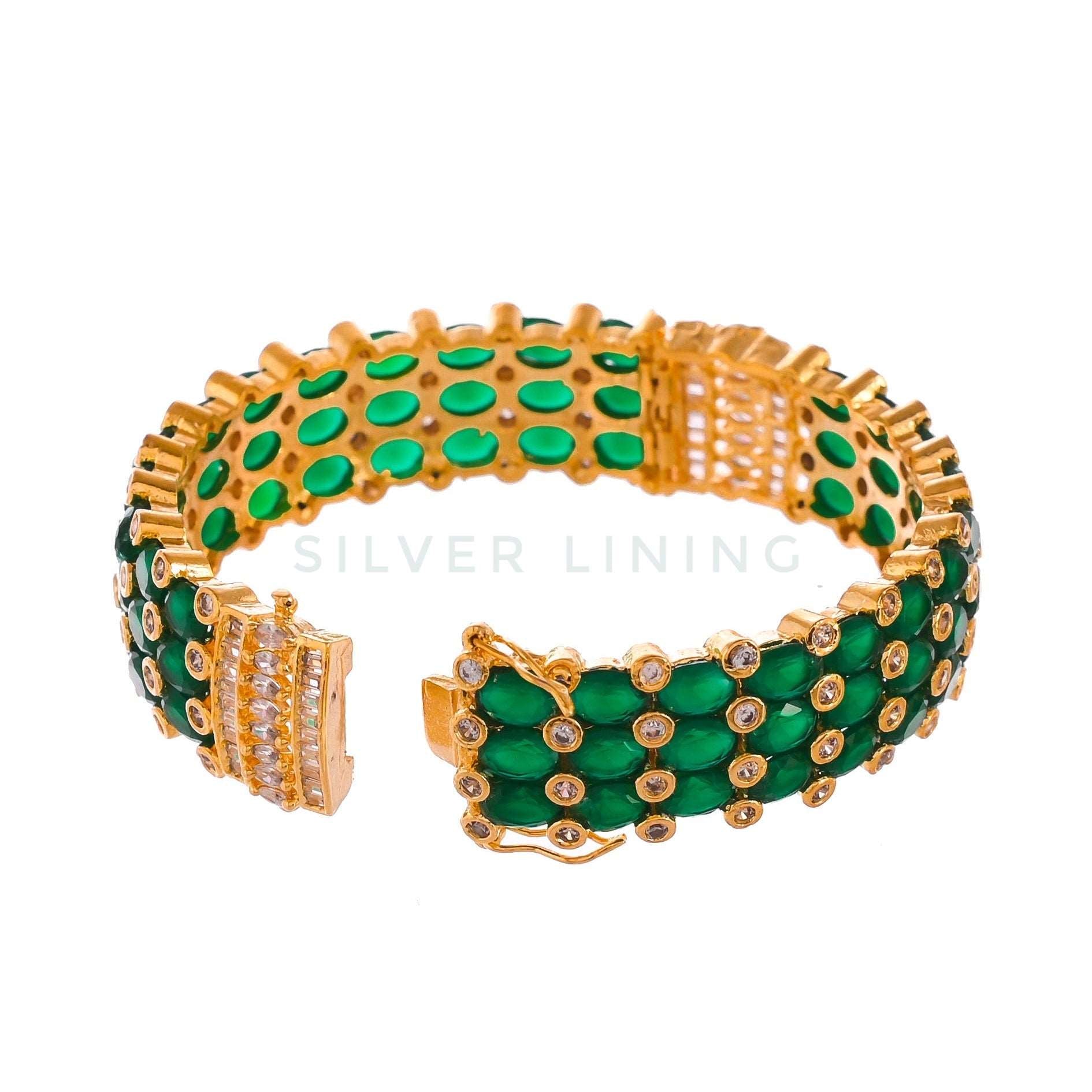 Ruby / Emerald Openable Bangles