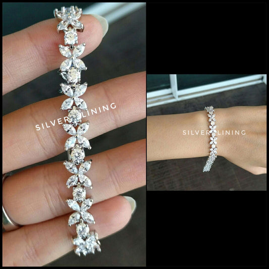 Tennis Bracelet - 17 cm/6.7 inch - Silver Lining Jewellery